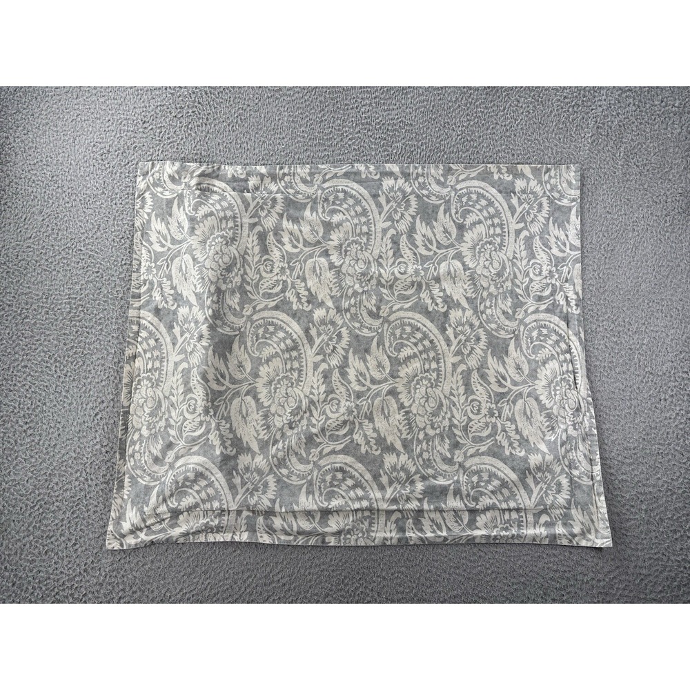 Pottery Barn Alessandra‎ Scroll Standard Pillow Sham Gray Cream French Country